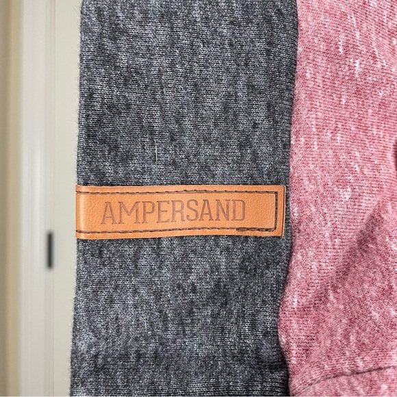 Ampersand Double Hood Sweatshirt Hoodie Berry Purple Pink Medium - Picture 6 of 7